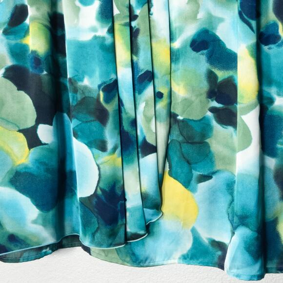 Zac & Rachel Women’s Top Coastal Grandma Blue Green Sleeveless Blouse Floral 1X - Picture 5 of 7